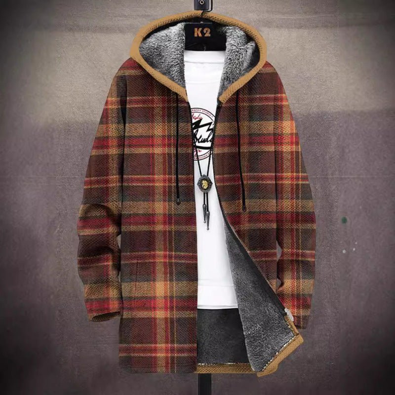 Fashion Digital Printing Fleece Padded Coat Jacket - Quarter Circle AK Boutique