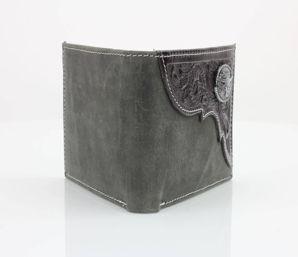 The Stockyard Tooled Leather Bifold Wallet | Branding Iron Western Wear