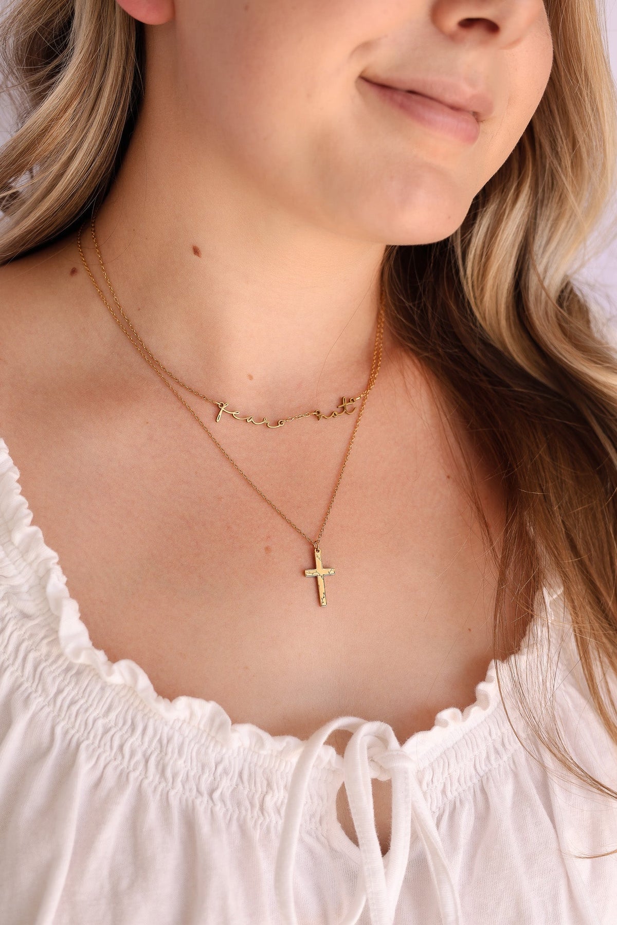 Fear Not Necklace - Quarter Circle AK Boutique
