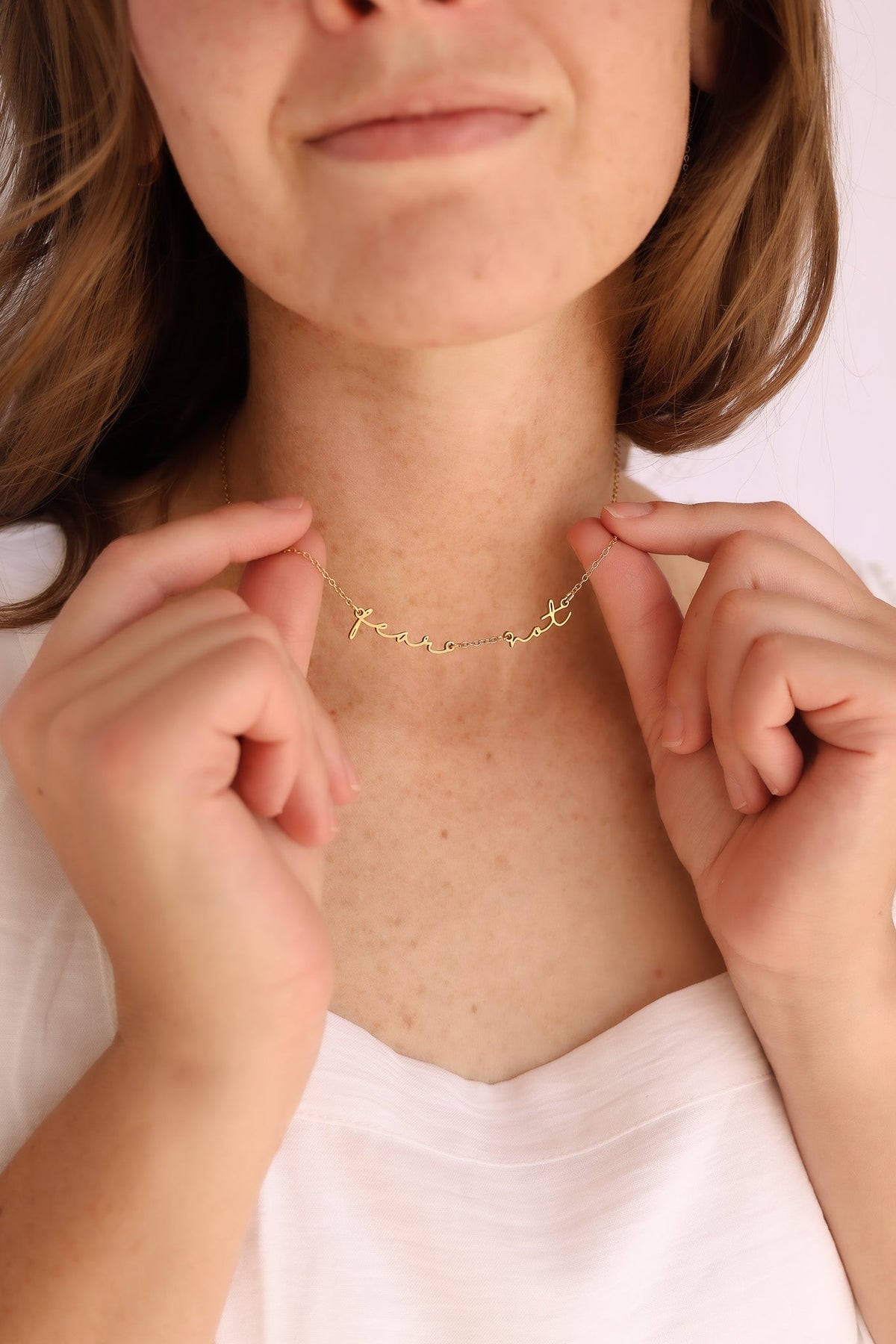 Fear Not Necklace - Quarter Circle AK Boutique