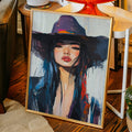 Fierce Cowgirl Canvas – Western Woman Portrait Wall Art - Quarter Circle AK Boutique