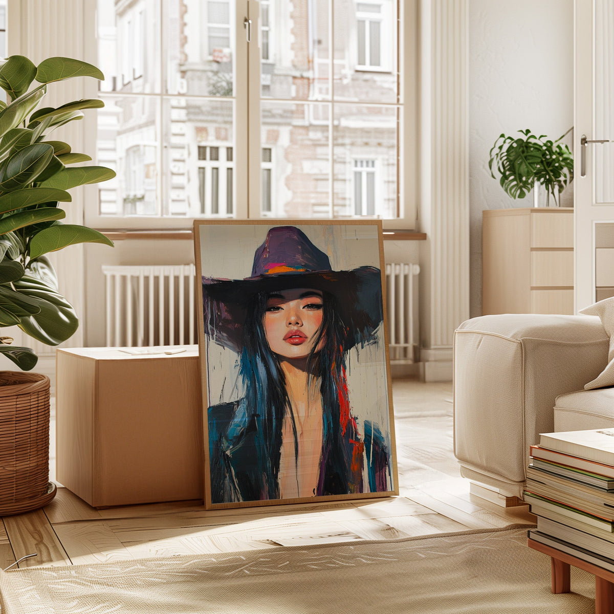 Fierce Cowgirl Canvas – Western Woman Portrait Wall Art - Quarter Circle AK Boutique