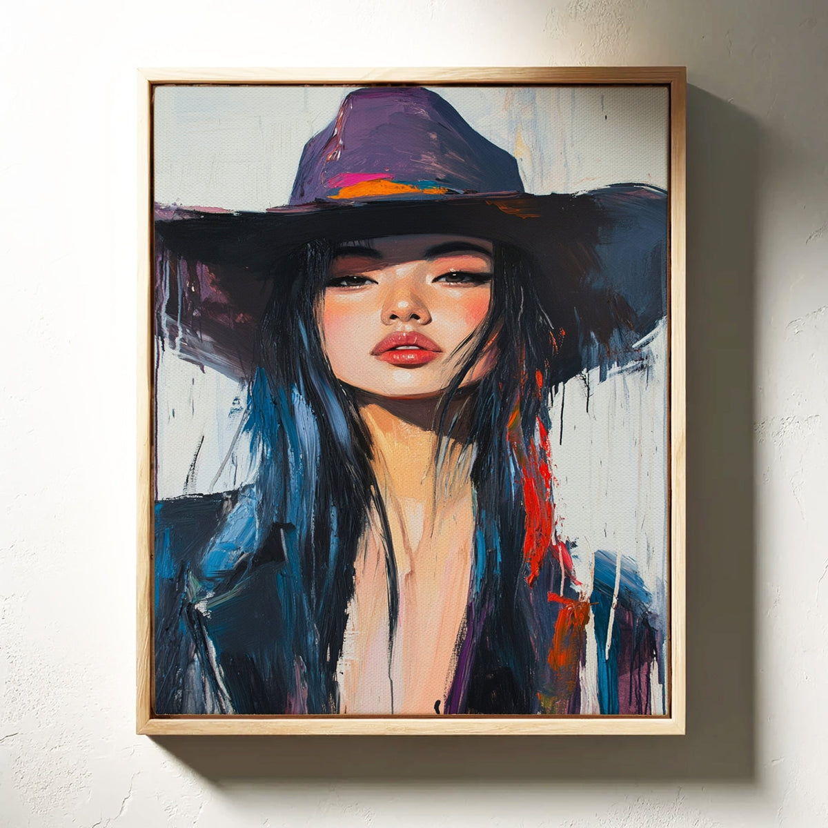 Fierce Cowgirl Canvas – Western Woman Portrait Wall Art - Quarter Circle AK Boutique