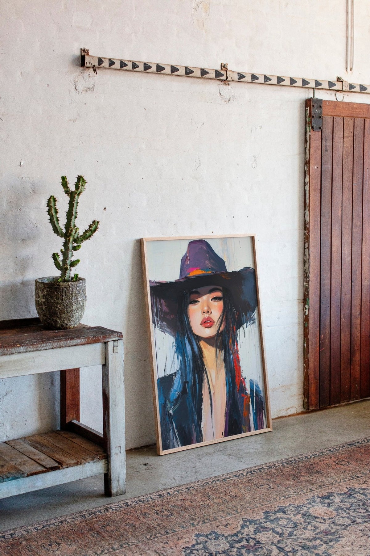 Fierce Cowgirl Canvas – Western Woman Portrait Wall Art - Quarter Circle AK Boutique