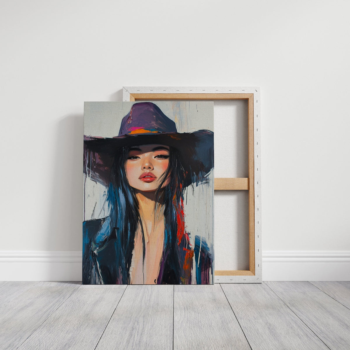 Fierce Cowgirl Canvas – Western Woman Portrait Wall Art - Quarter Circle AK Boutique