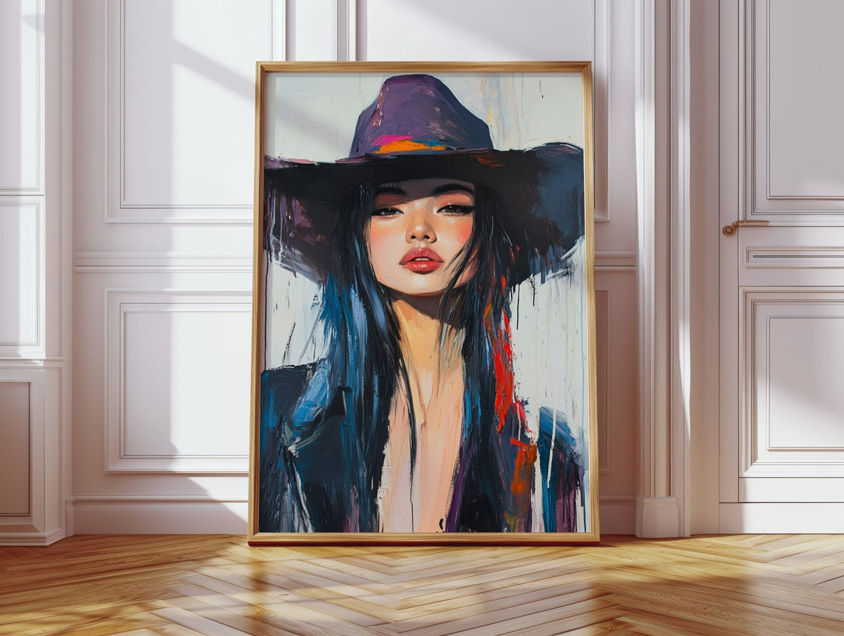 Fierce Cowgirl Canvas – Western Woman Portrait Wall Art - Quarter Circle AK Boutique