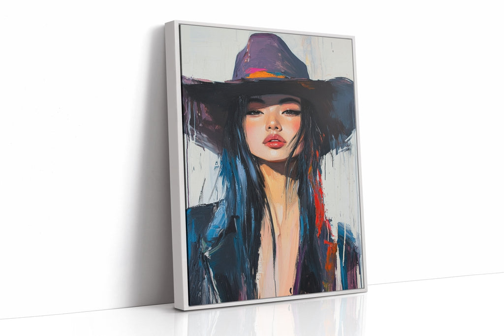 Fierce Cowgirl Canvas – Western Woman Portrait Wall Art - Quarter Circle AK Boutique