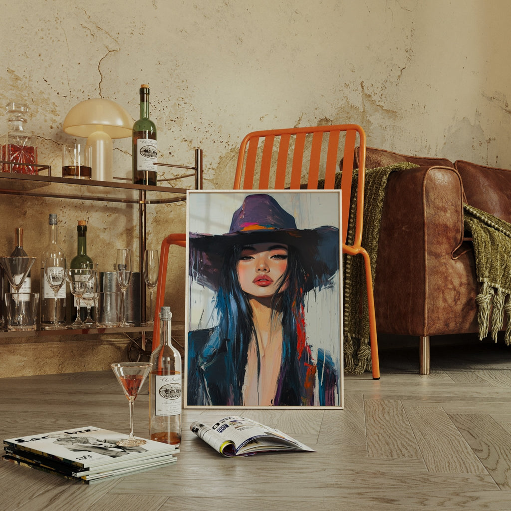 Fierce Cowgirl Canvas – Western Woman Portrait Wall Art - Quarter Circle AK Boutique