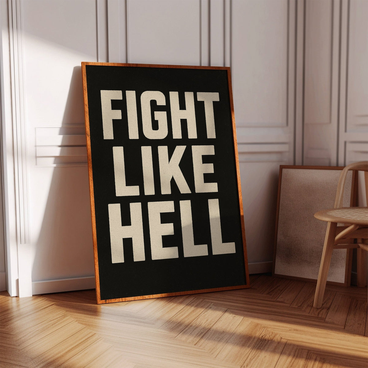 Fight Like Hell Gritty Bold Poster - Quarter Circle AK Boutique