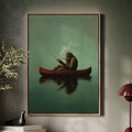 Fishing Ape in a Red Canoe - Quarter Circle AK Boutique
