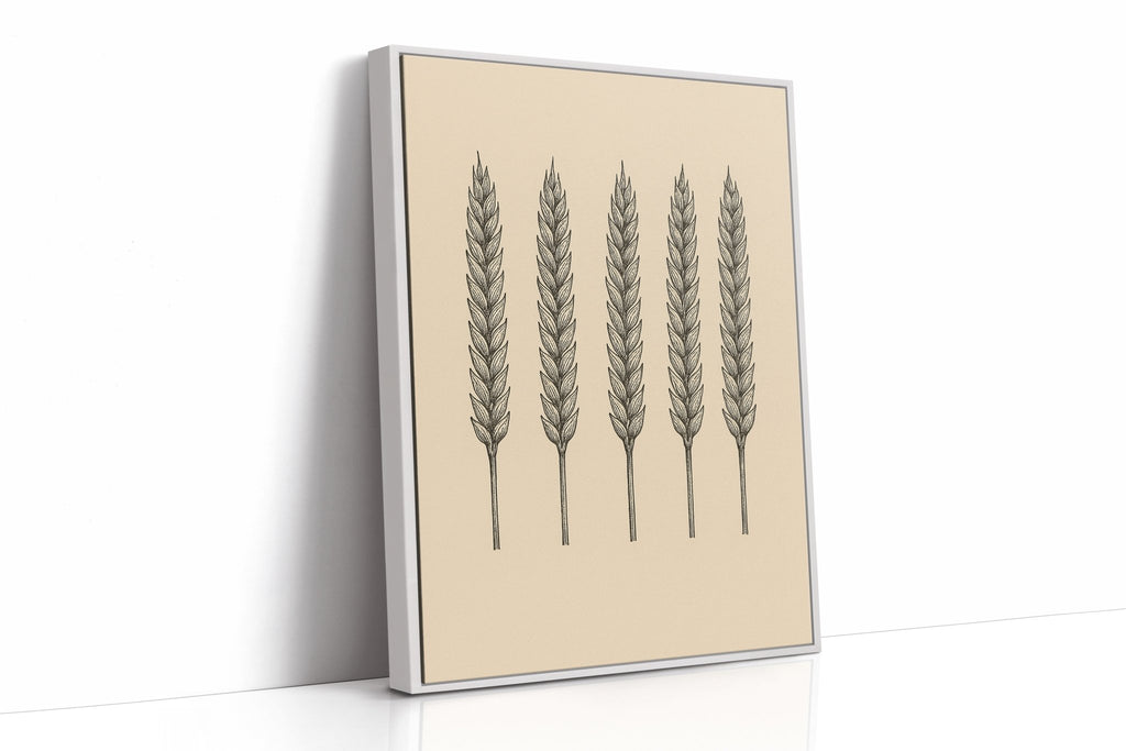 Five Loaves Botanical Wheat Illustration - Quarter Circle AK Boutique