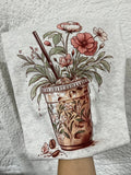 Floral iced coffee tee & sweatshirt - Quarter Circle AK Boutique