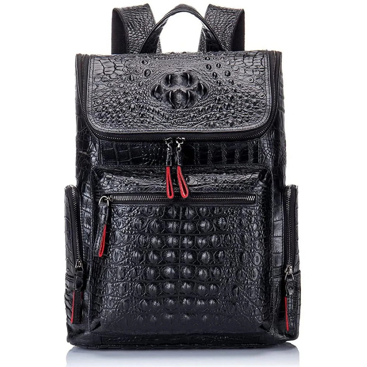 Men's Croc-Embossed Leather Backpack – Refined Business Carry