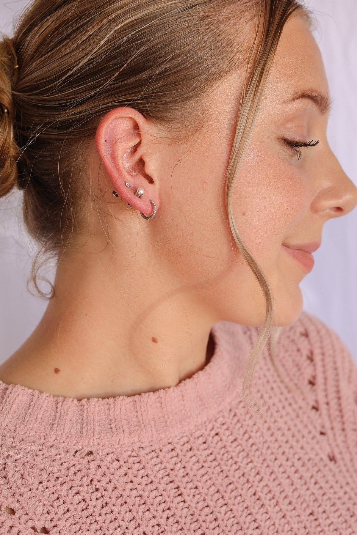 Freshwater Pearl Stud - Quarter Circle AK Boutique