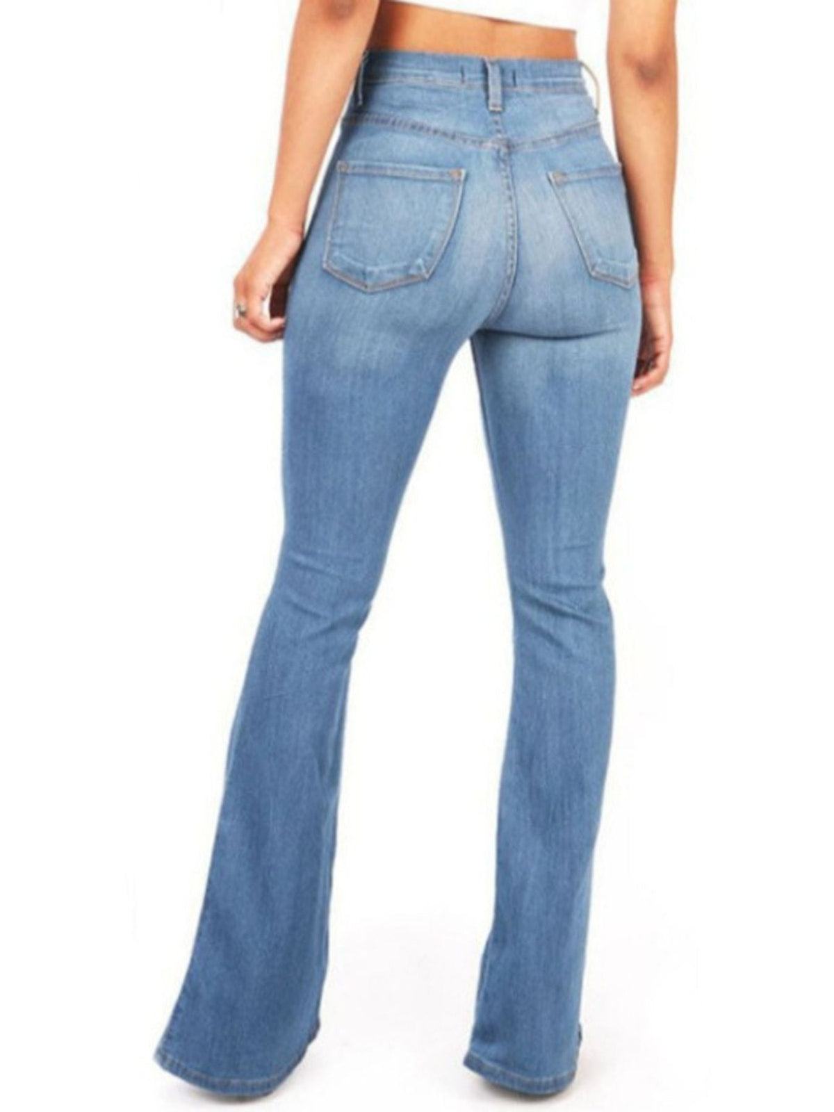 Full Size High-Waisted Bootcut Jeans Plus Size - Quarter Circle AK Boutique