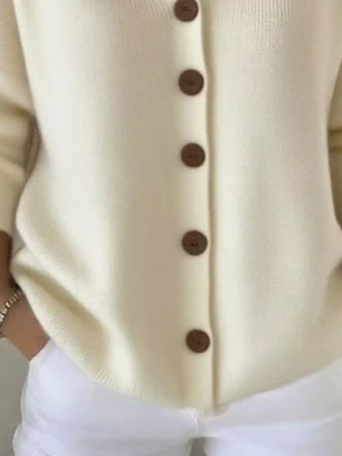 Full Size Hooded Button-Front Soft Knit Cardigan Plus Size - Quarter Circle AK Boutique