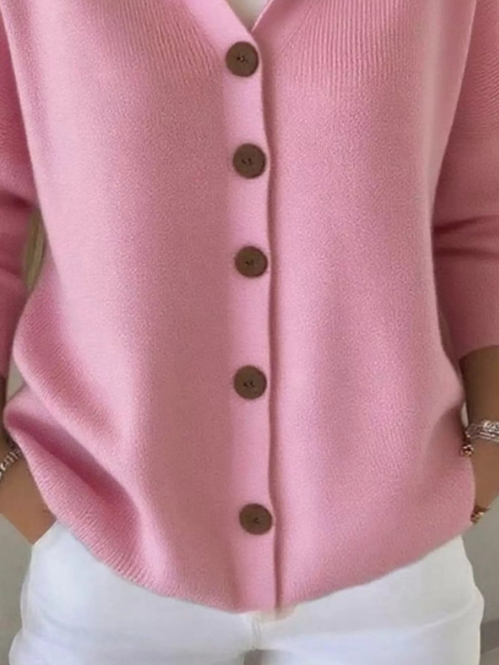 Full Size Hooded Button-Front Soft Knit Cardigan Plus Size - Quarter Circle AK Boutique