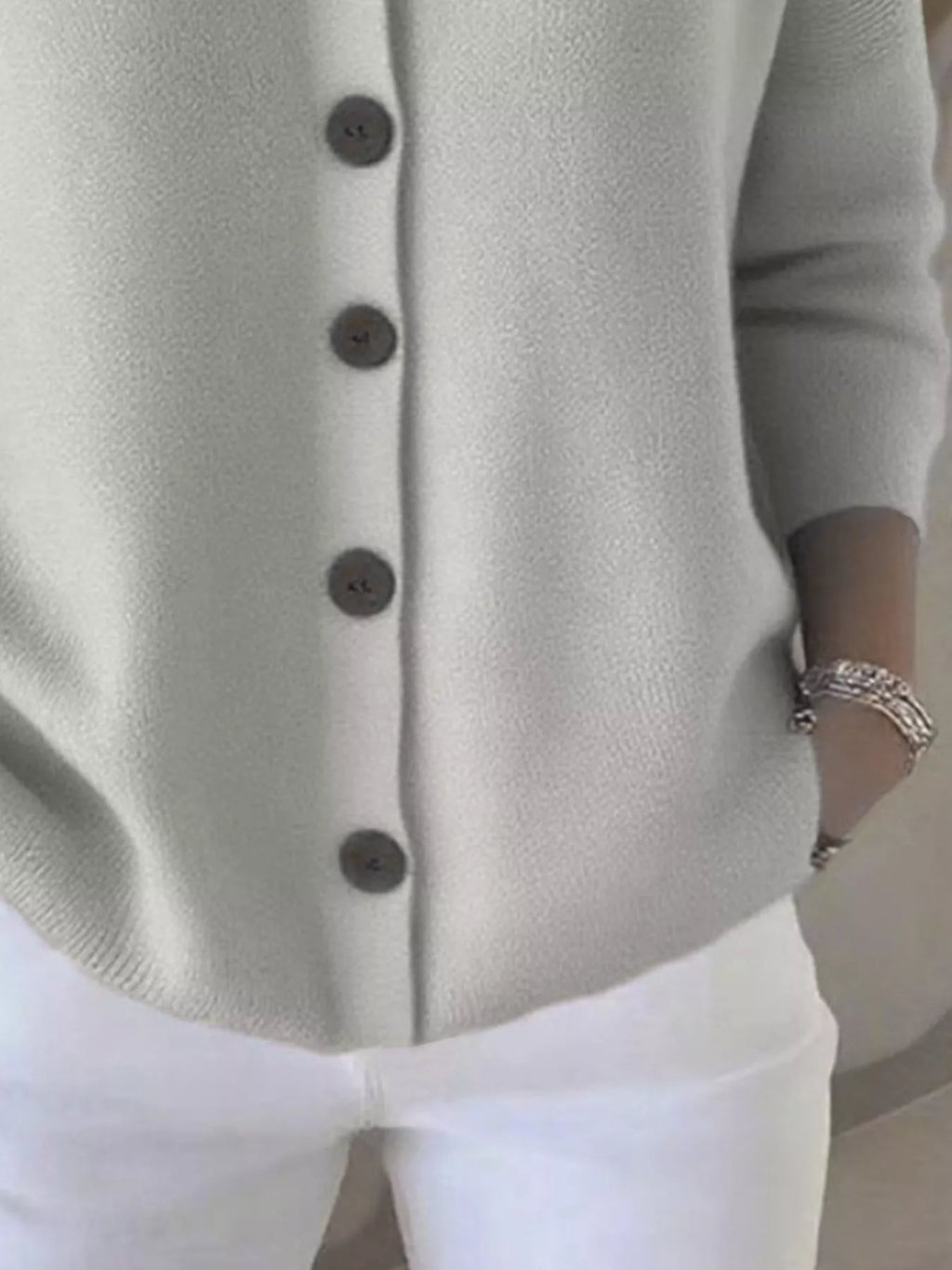 Full Size Hooded Button-Front Soft Knit Cardigan Plus Size - Quarter Circle AK Boutique