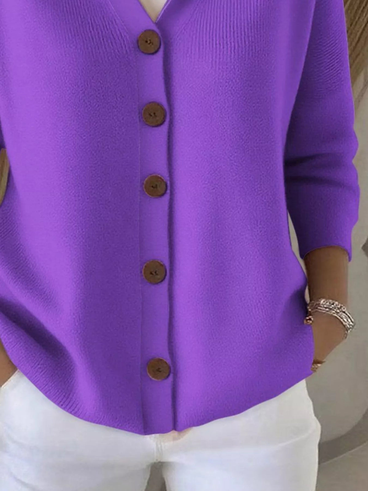 Full Size Hooded Button-Front Soft Knit Cardigan Plus Size - Quarter Circle AK Boutique