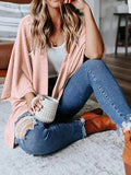 Full Size Open Front Waffle Knit Cardigan Plus Size - Quarter Circle AK Boutique