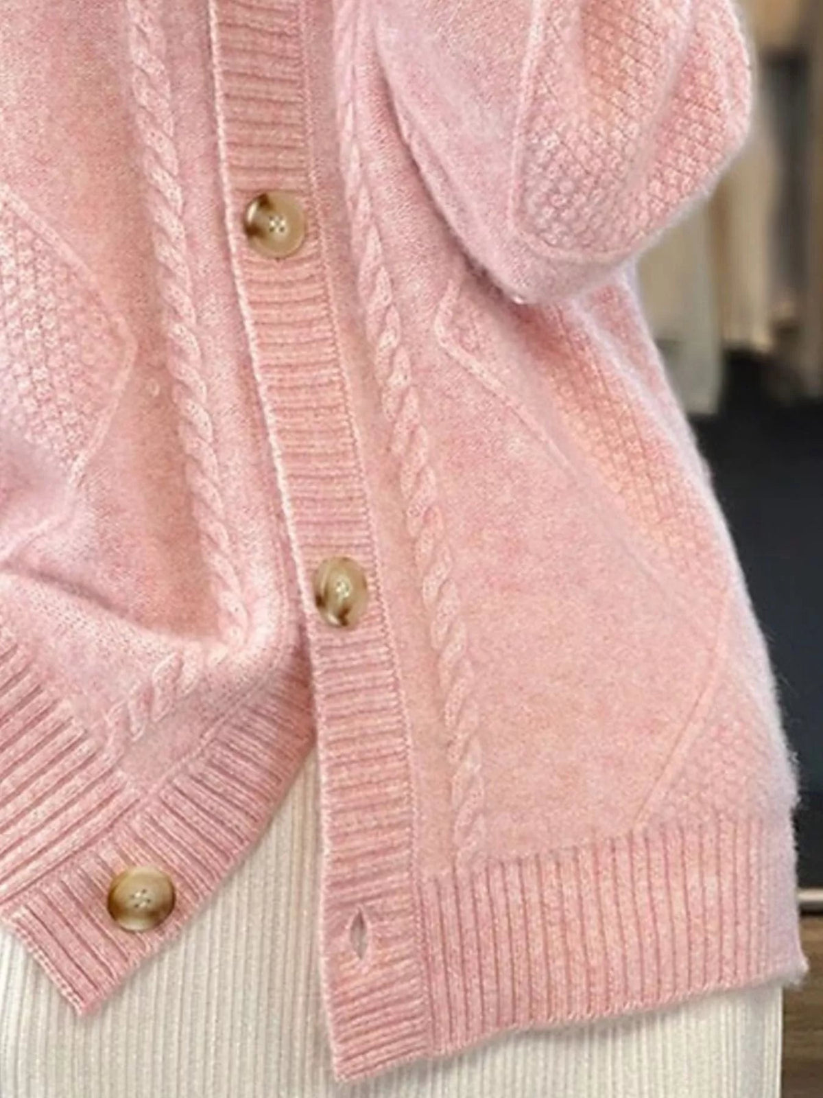 Full Size Textured Knit Button-Down Cardigan Plus Size - Quarter Circle AK Boutique