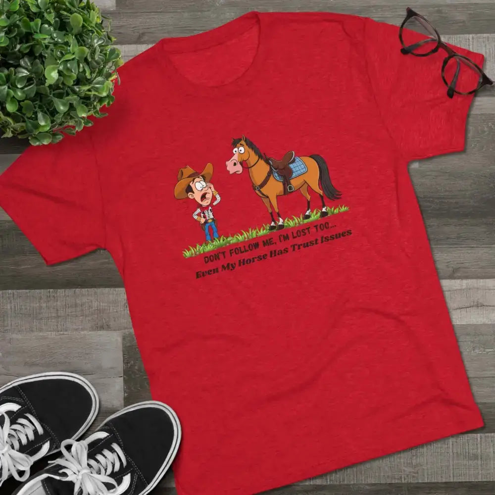 Funny Cowboy Horse T-Shirt, Trail Riding Tee, Western Shirt for Men