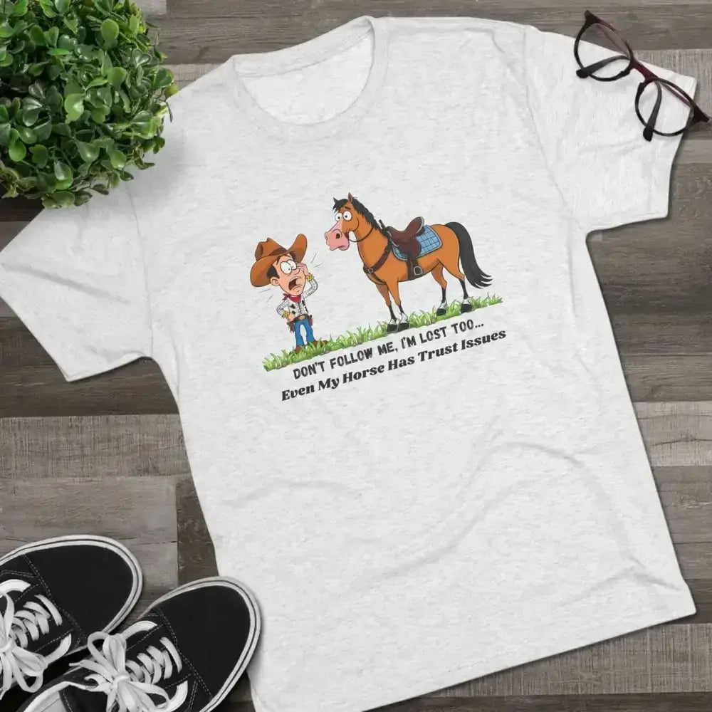 Funny Cowboy Horse T-Shirt, Trail Riding Tee, Western Shirt for Men