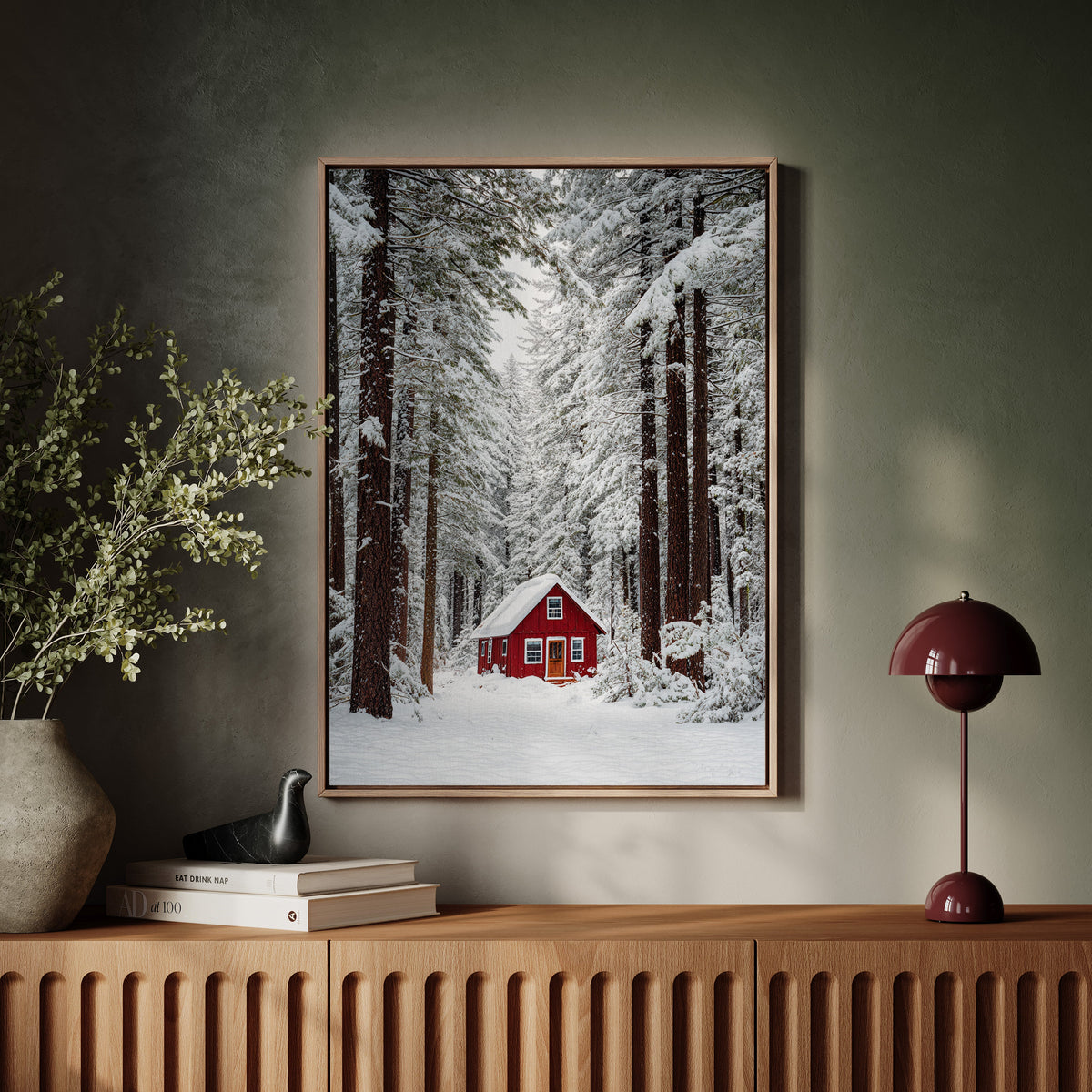 Sanctuary Beneath Snow-Covered Pines