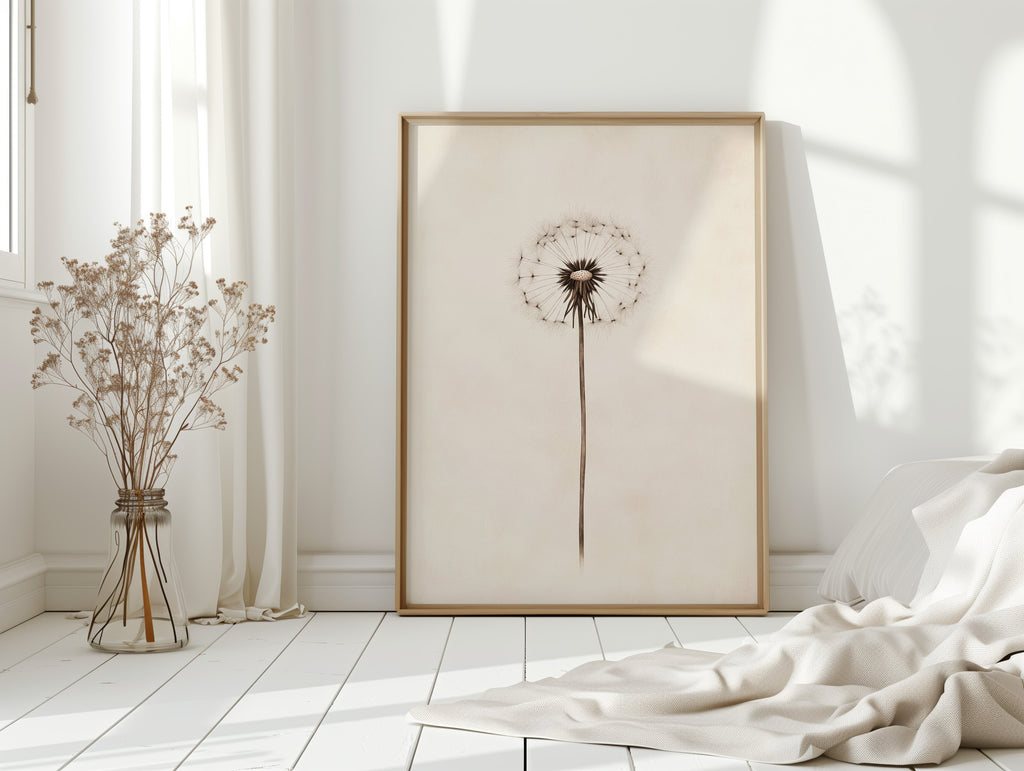 Sepia Dandelion Dreamscape