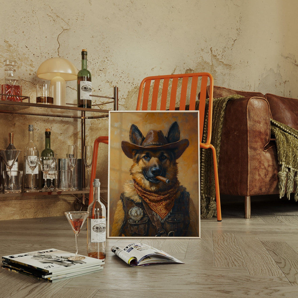 German Shepherd Sheriff in the Saddle - Quarter Circle AK Boutique