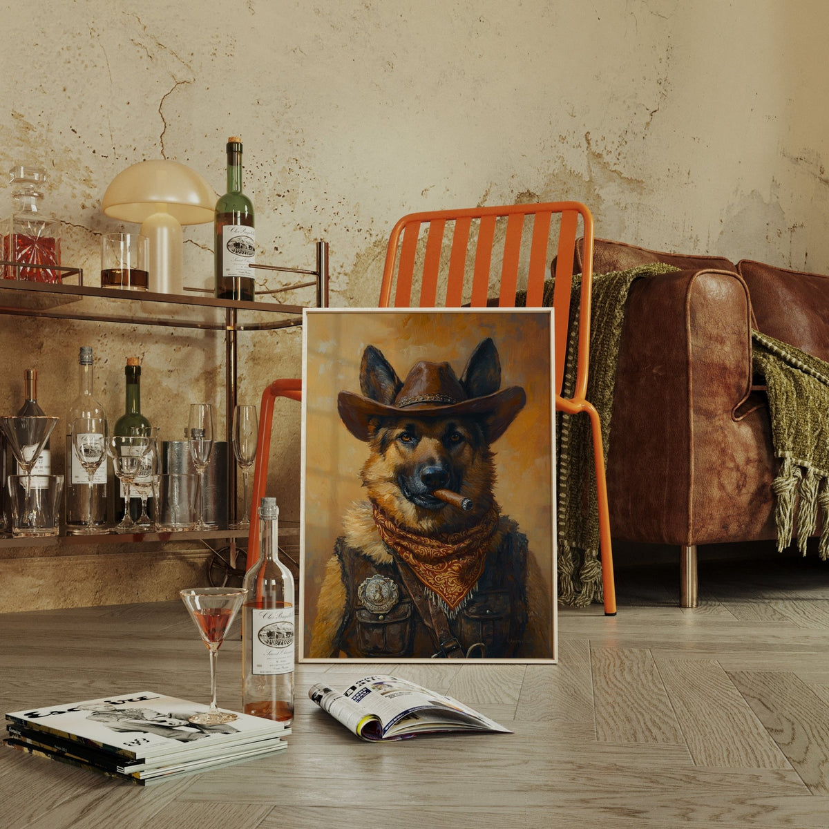 German Shepherd Sheriff in the Saddle - Quarter Circle AK Boutique