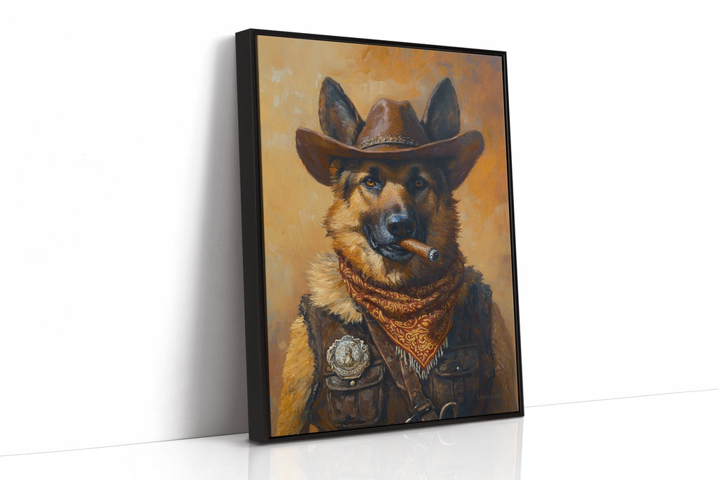 German Shepherd Sheriff in the Saddle - Quarter Circle AK Boutique