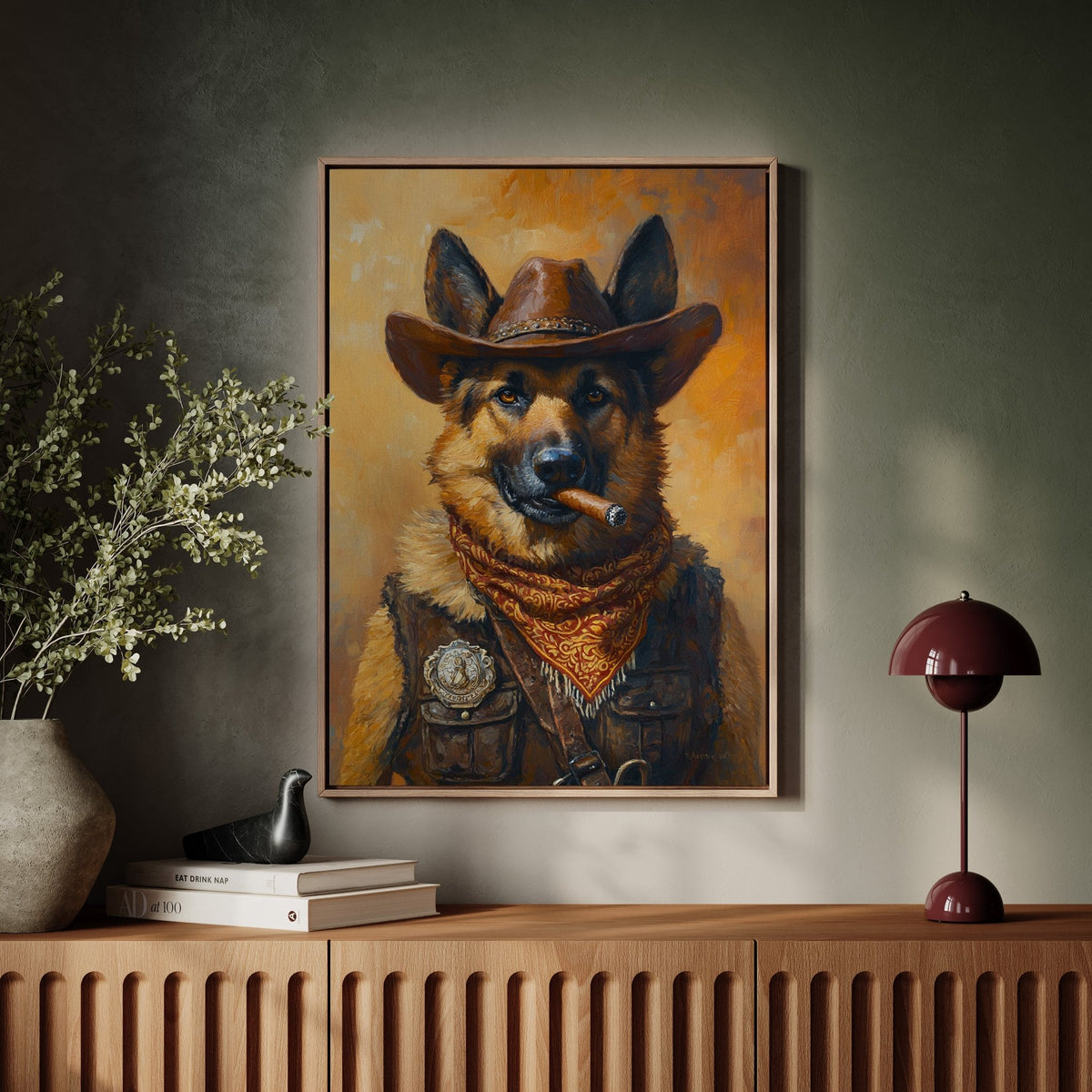 German Shepherd Sheriff in the Saddle - Quarter Circle AK Boutique