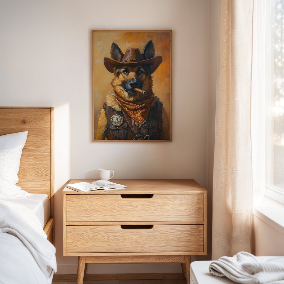 German Shepherd Sheriff in the Saddle - Quarter Circle AK Boutique