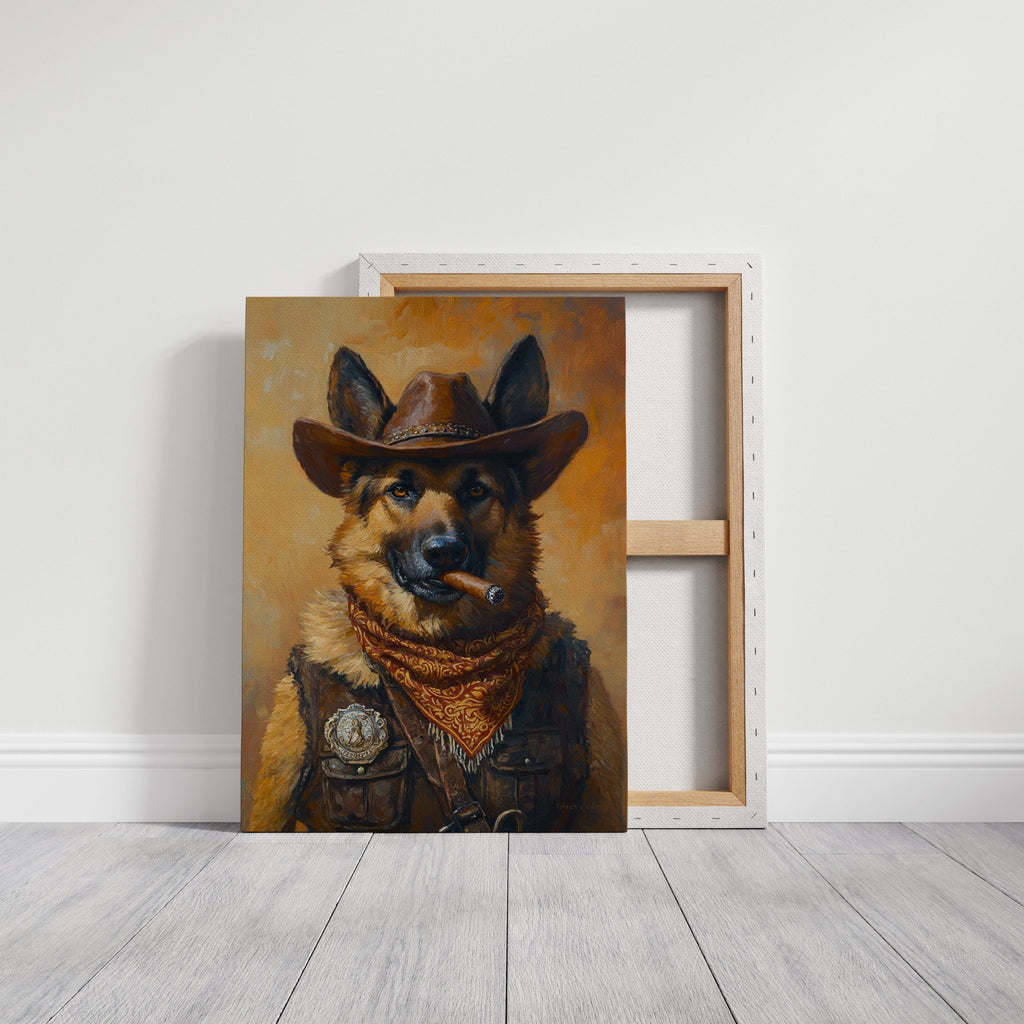 German Shepherd Sheriff in the Saddle - Quarter Circle AK Boutique