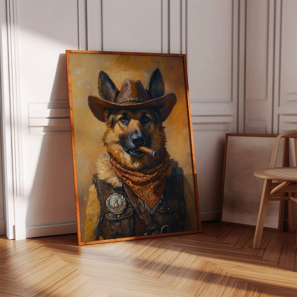 German Shepherd Sheriff in the Saddle - Quarter Circle AK Boutique