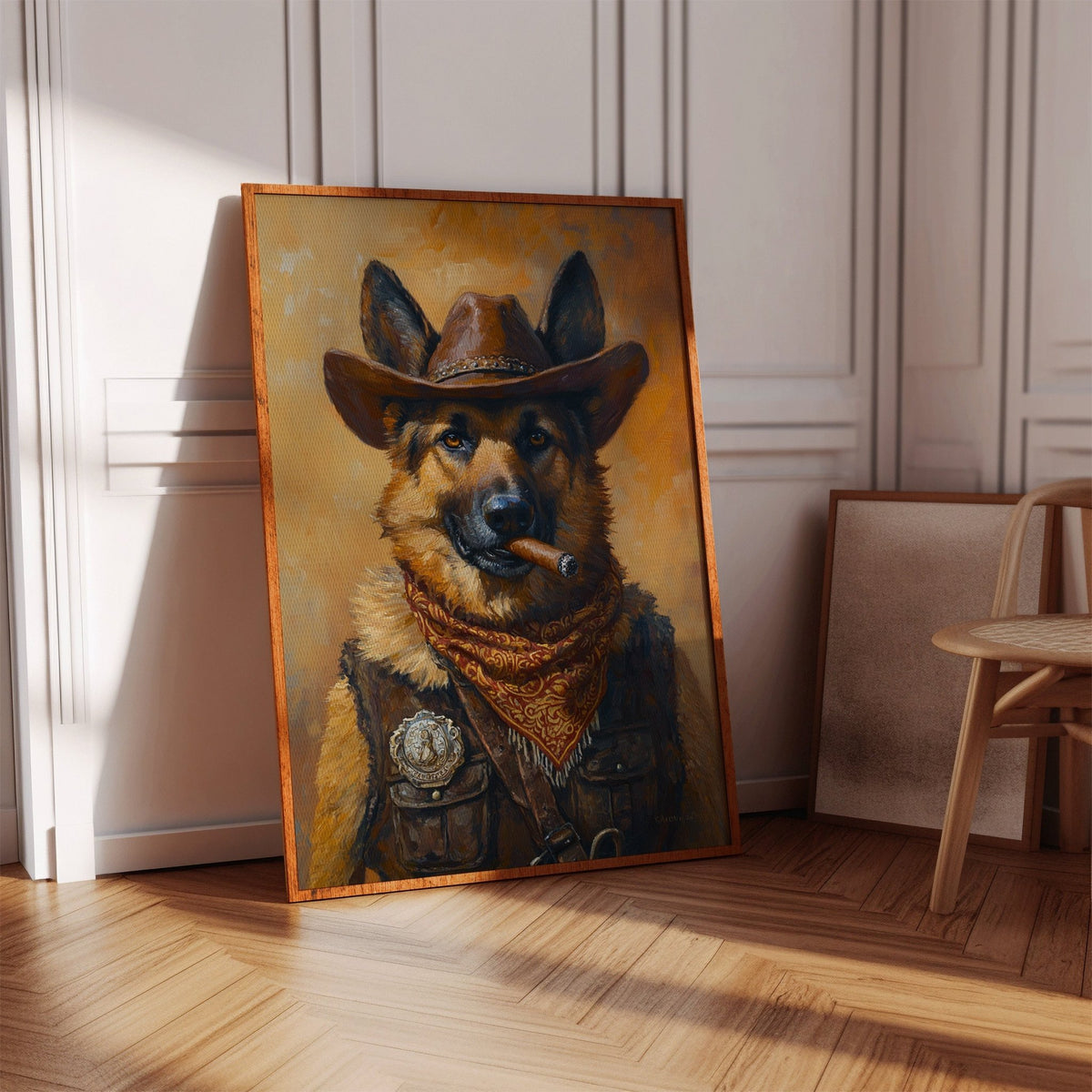 German Shepherd Sheriff in the Saddle - Quarter Circle AK Boutique