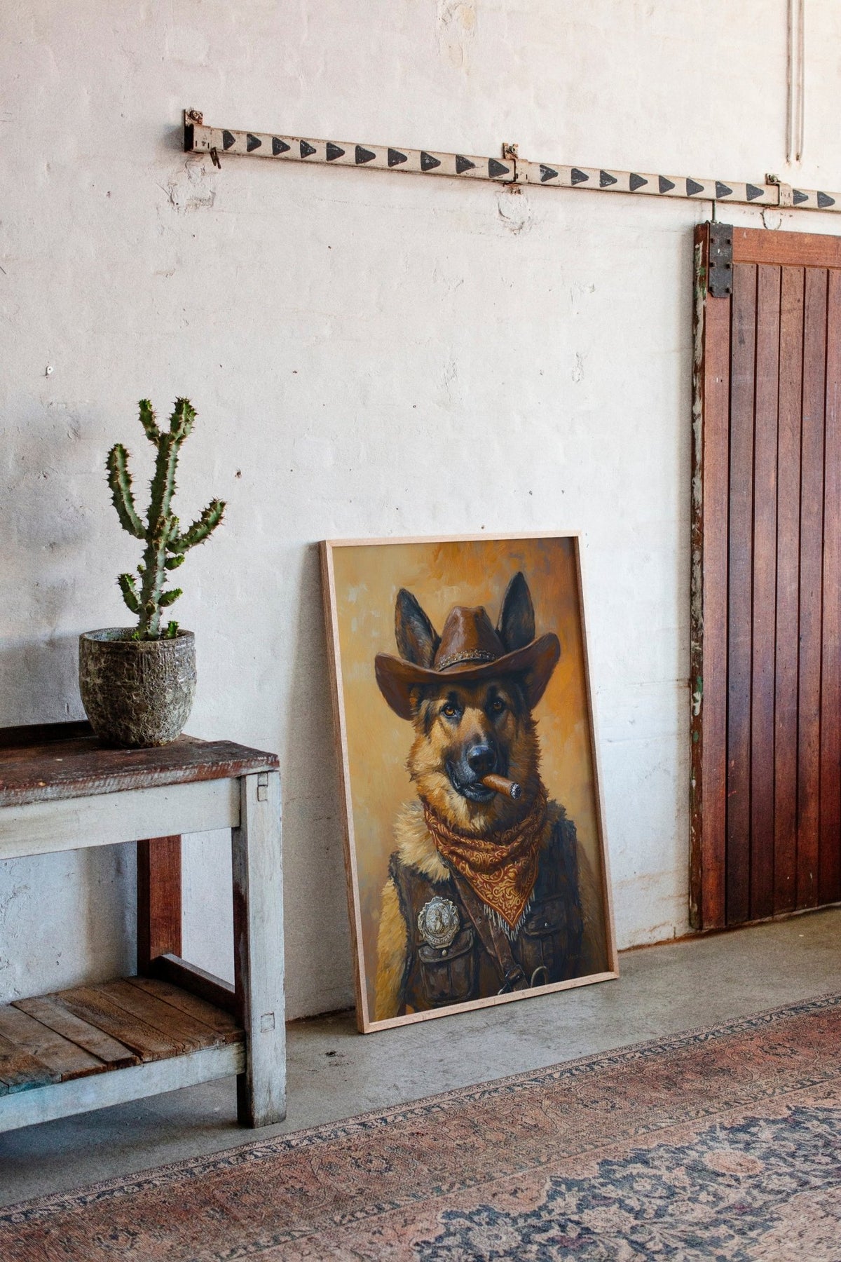German Shepherd Sheriff in the Saddle - Quarter Circle AK Boutique