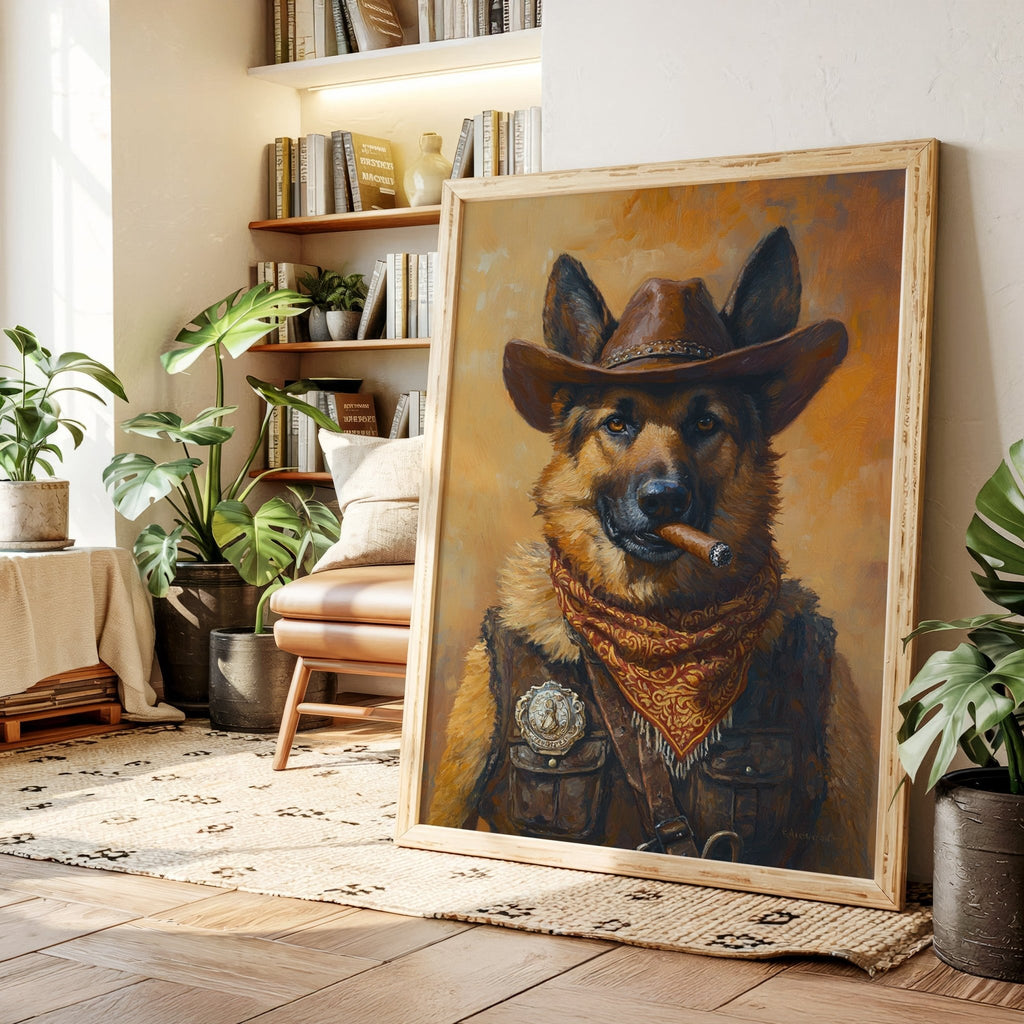German Shepherd Sheriff in the Saddle - Quarter Circle AK Boutique