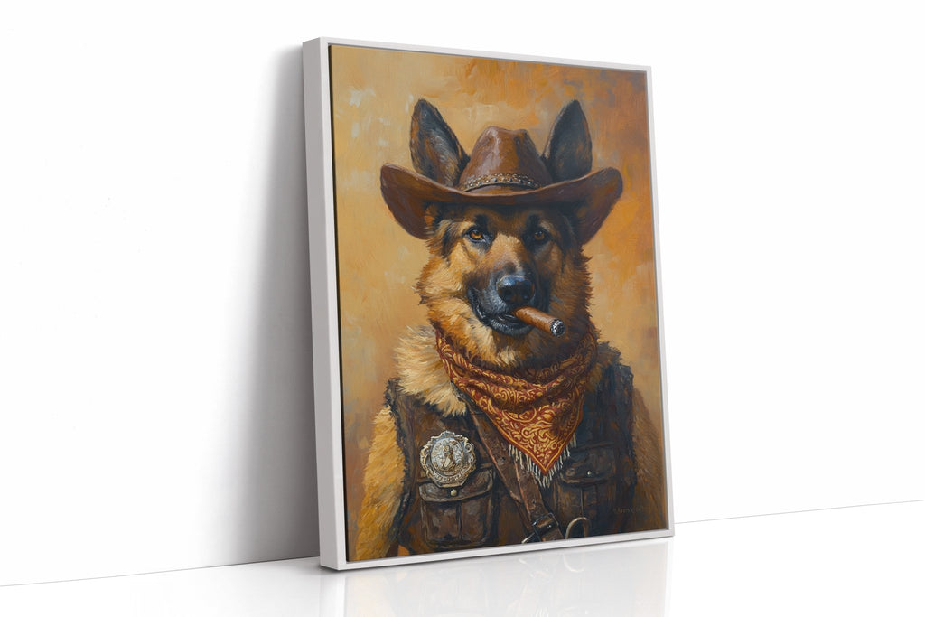 German Shepherd Sheriff in the Saddle - Quarter Circle AK Boutique
