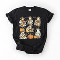 Ghost Cowboys Halloween Bats Spooky Western Outlaws Under Moonlit Sky With Whimsical Ghost Town Charm Comfort Colors Tee - Quarter Circle AK Boutique