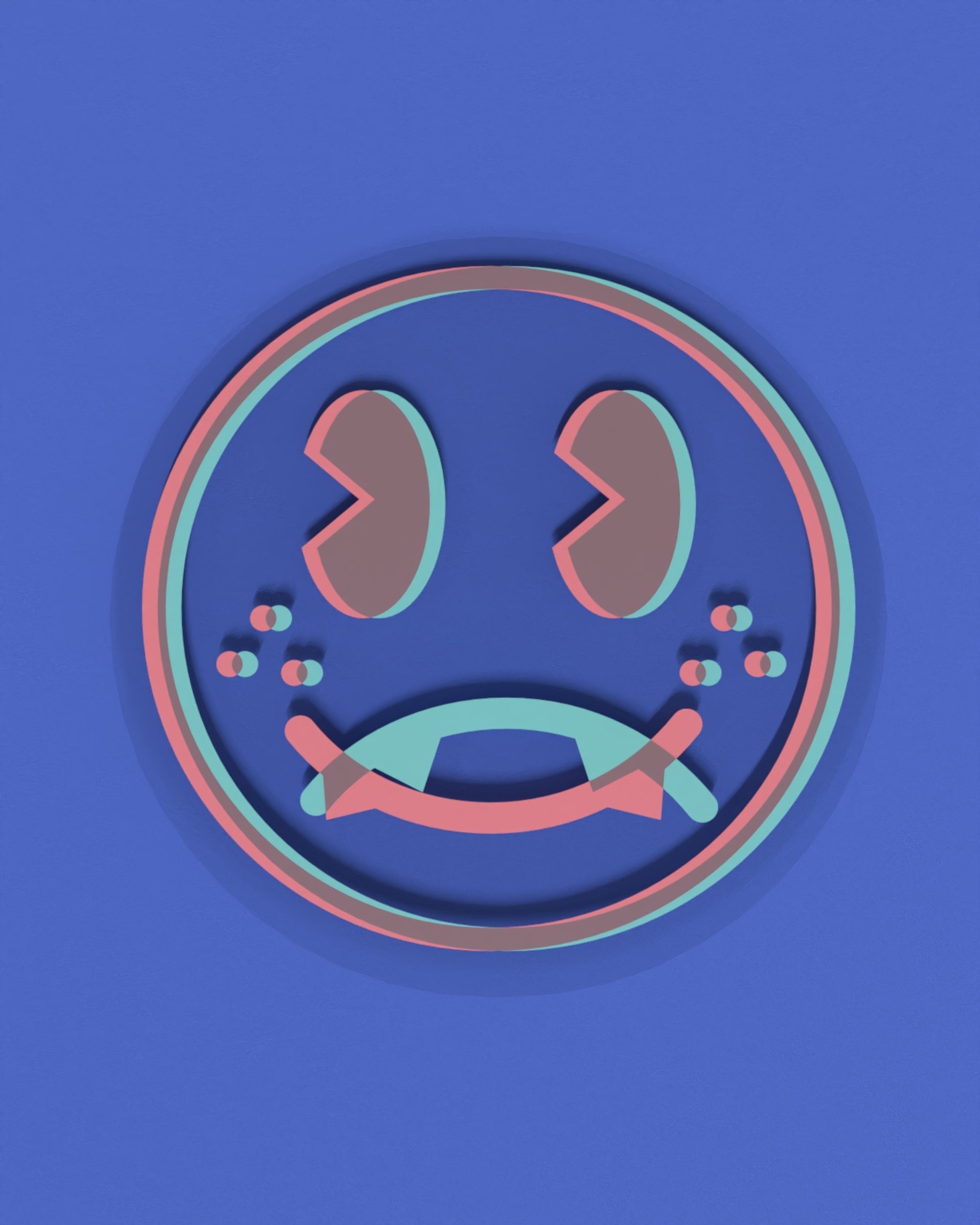 Glitch Face - Sticker