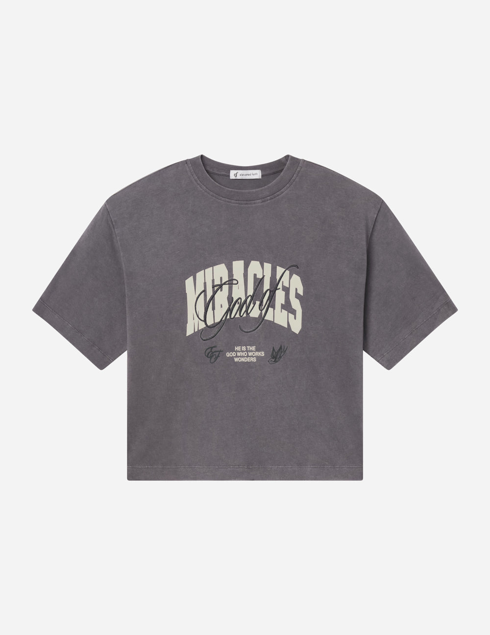 God of Miracles Cropped Women's Tee - Quarter Circle AK Boutique