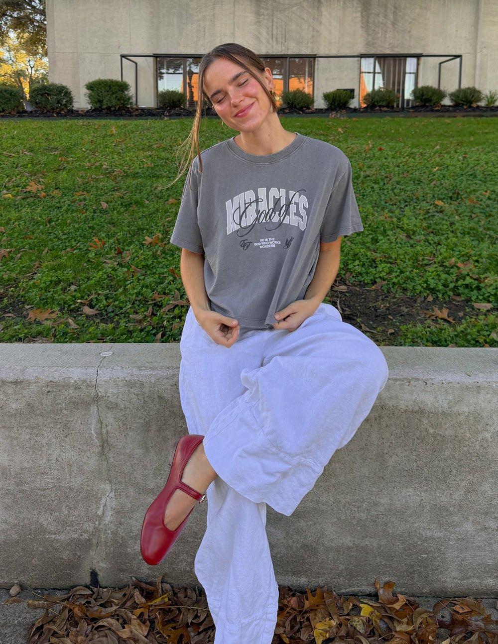 God of Miracles Cropped Women's Tee - Quarter Circle AK Boutique