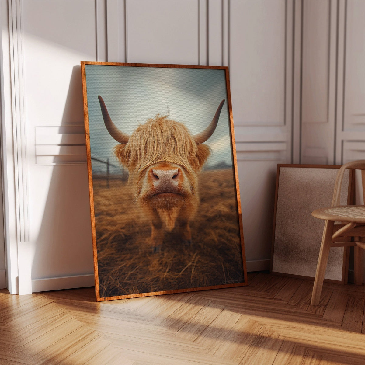 Golden Fluff and Attitude Highland Cow - Quarter Circle AK Boutique