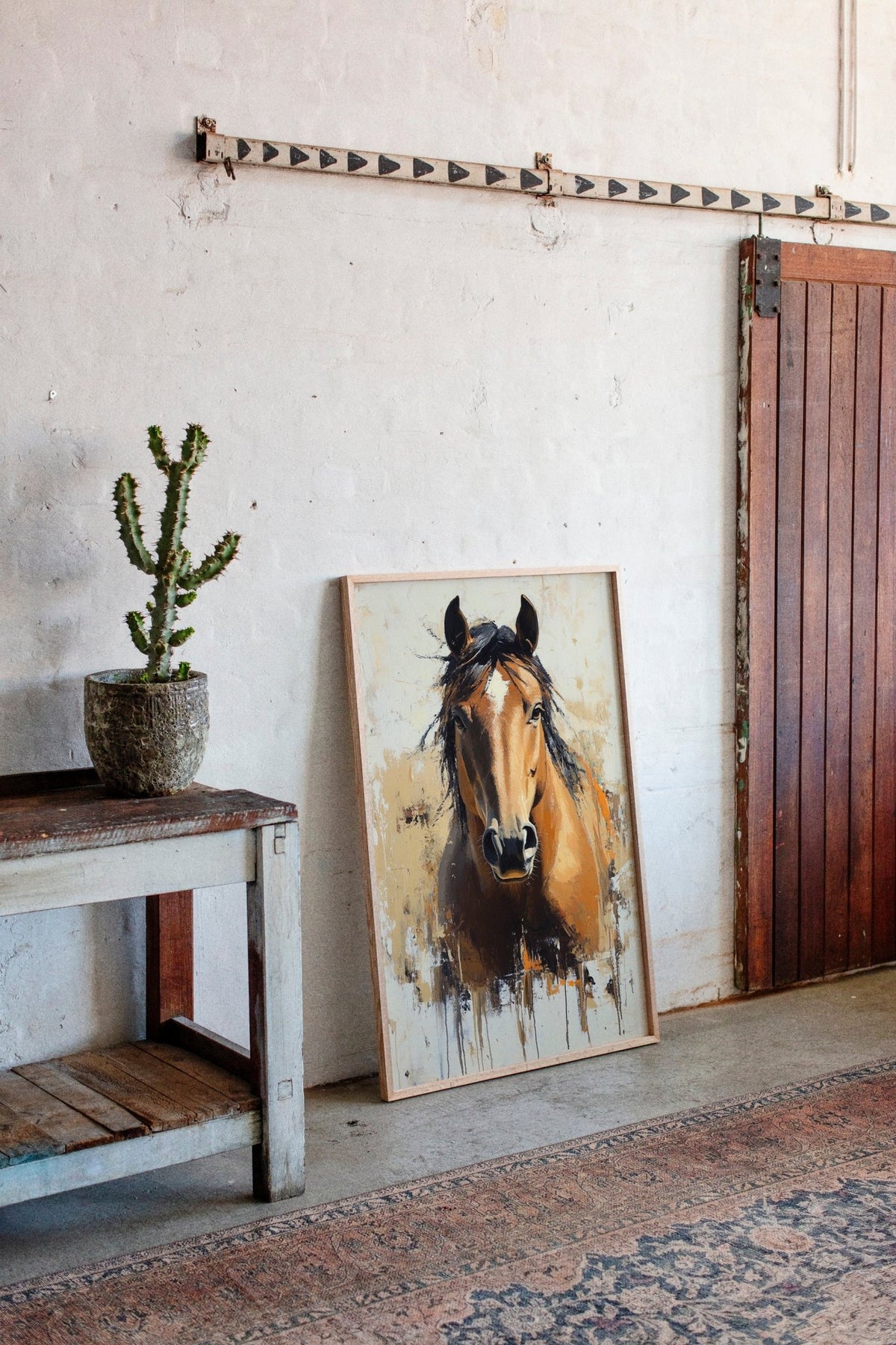 Golden Mare with Wild Mane - Quarter Circle AK Boutique