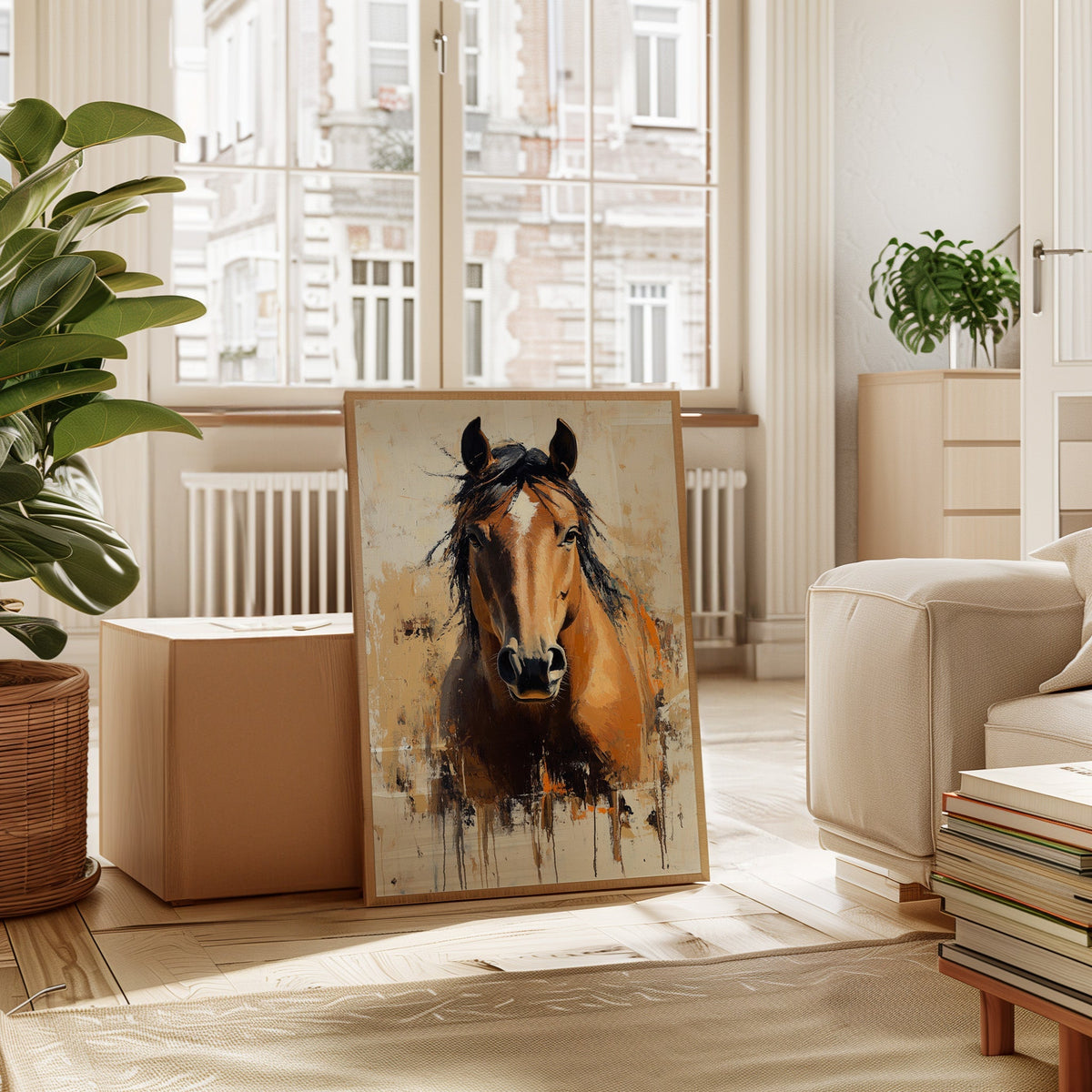 Golden Mare with Wild Mane - Quarter Circle AK Boutique