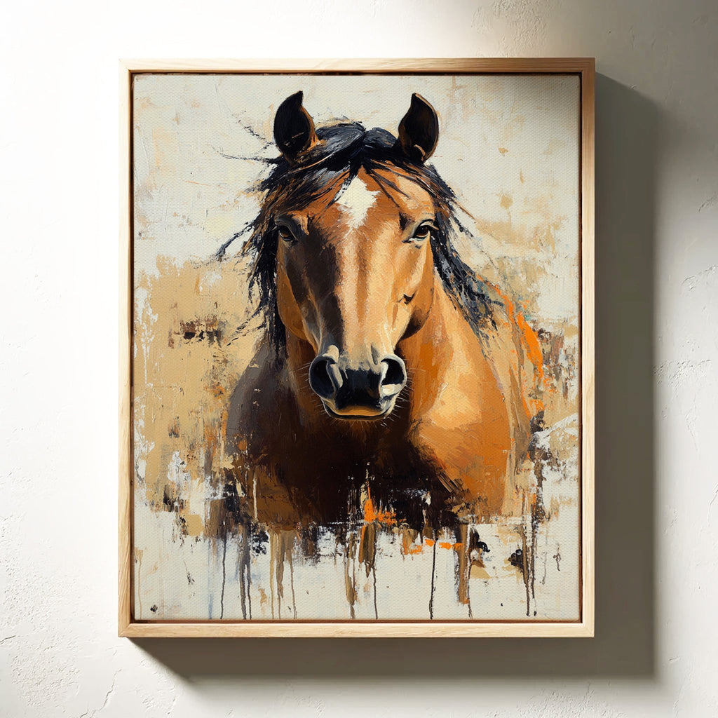 Golden Mare with Wild Mane - Quarter Circle AK Boutique