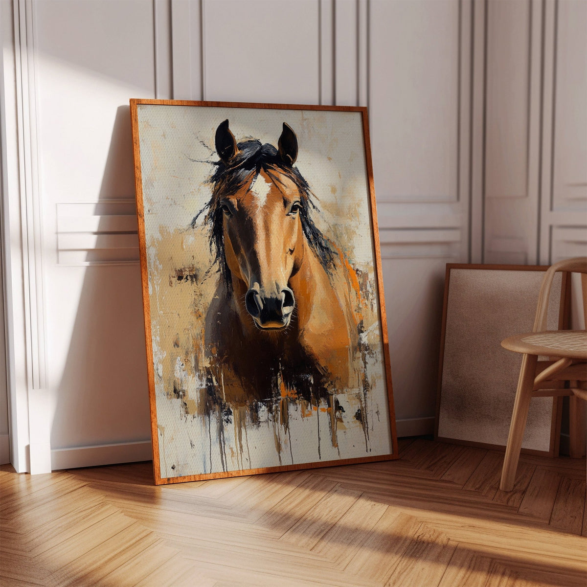 Golden Mare with Wild Mane - Quarter Circle AK Boutique