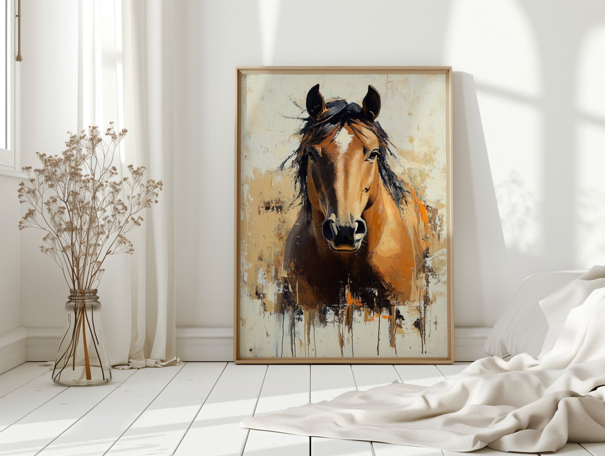 Golden Mare with Wild Mane - Quarter Circle AK Boutique